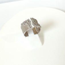 Γυναικείο ασημένιο δαχτυλίδι ανοιχτό με ζιργκόν (SR31)